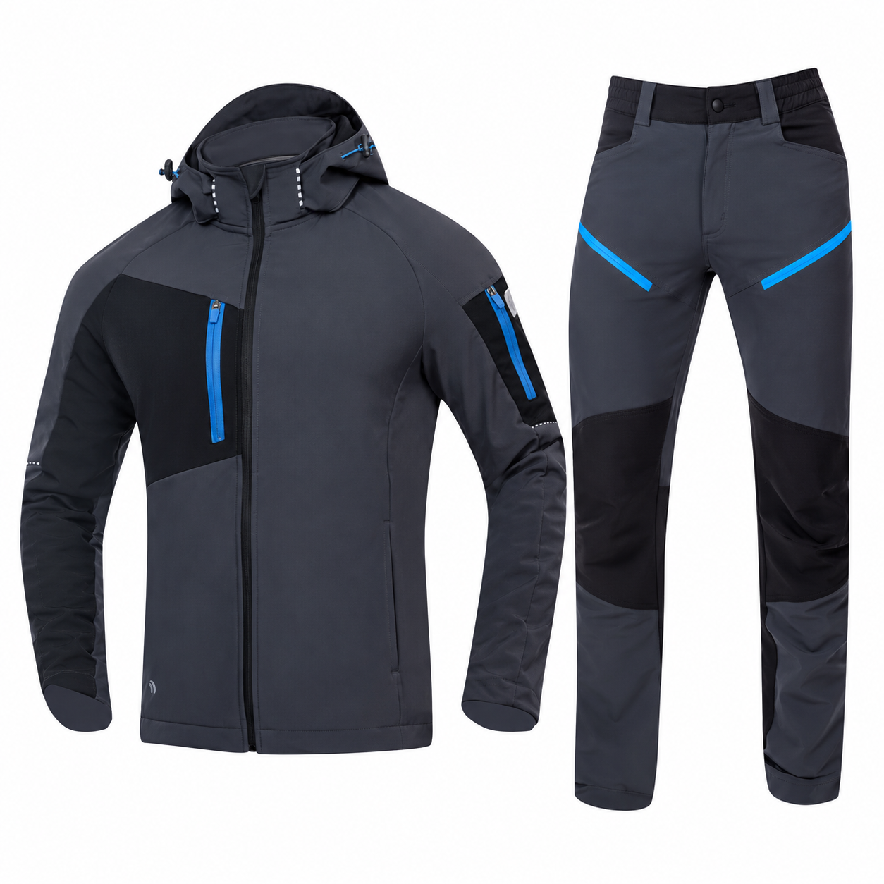 Costum de lucru CITYCONIC softshell și pantaloni, Ardon, gri închis — jachetă și pantaloni