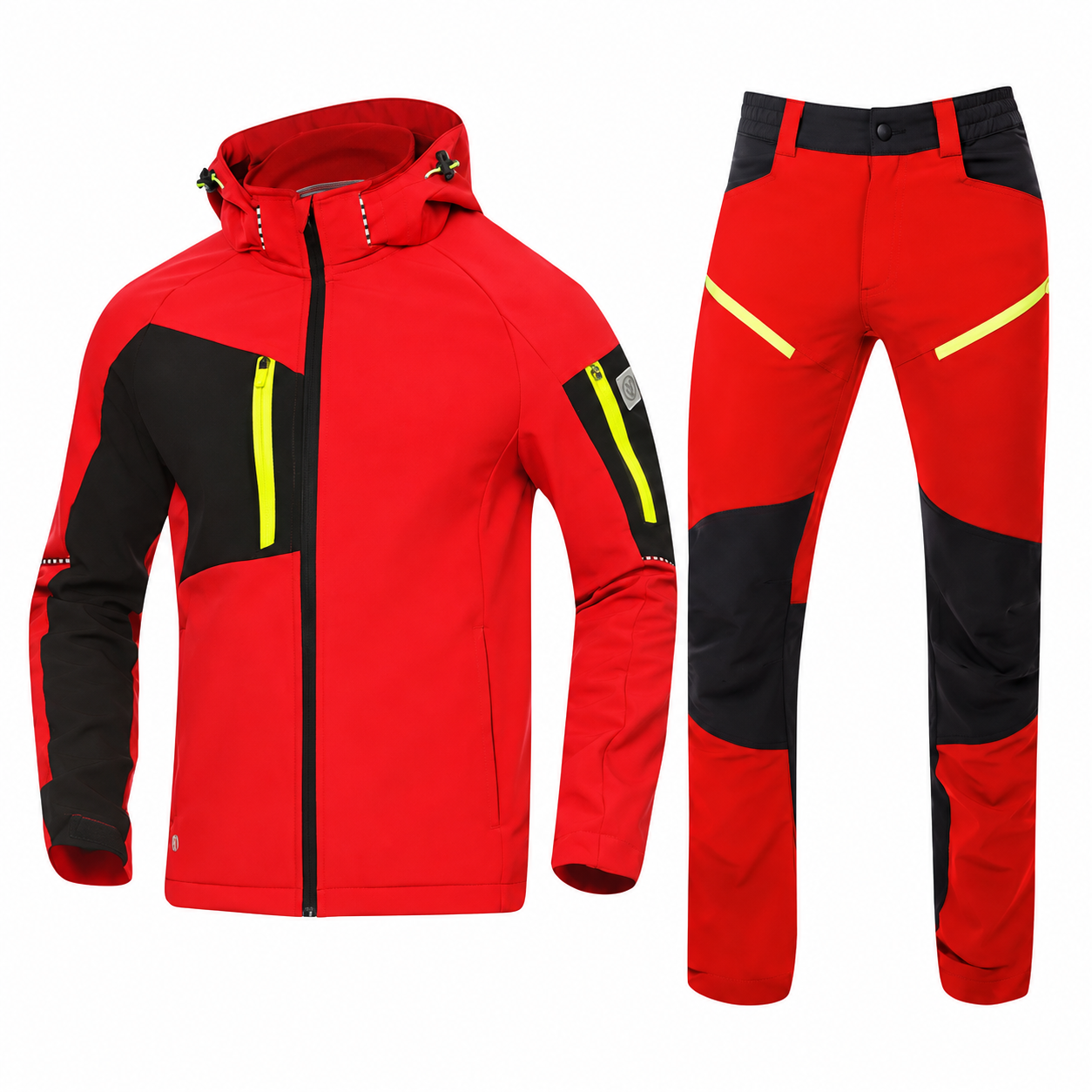 Costum de lucru CITYCONIC softshell și pantaloni, Ardon, roșu — jachetă și pantaloni